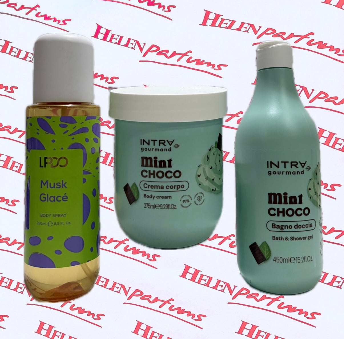 Combo intra+lpdo= acqua profumata + crema corpo+ bagnoschiuma